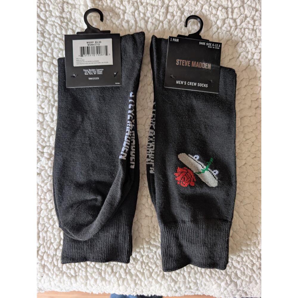 New Steve Madden Mens Crew Socks 10-13